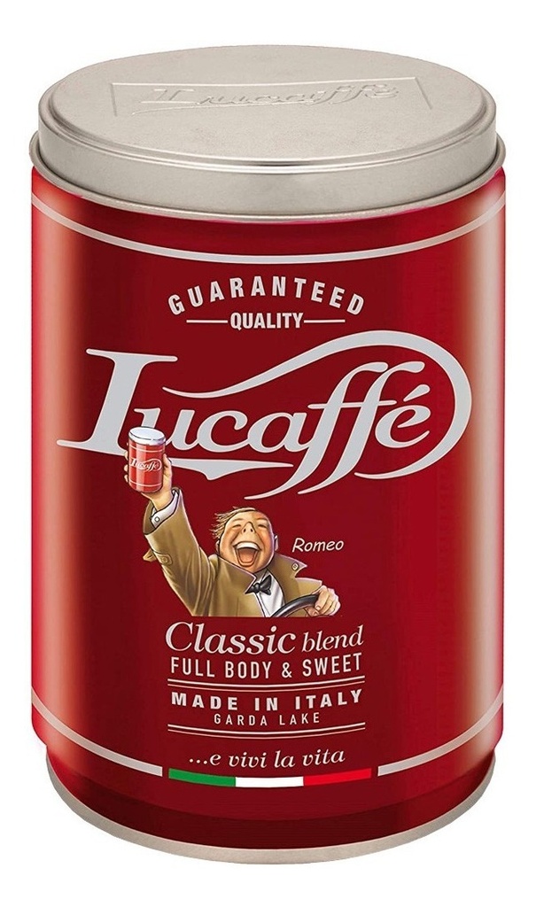 Café Italiano Lucaffe Tarro Classic 250gr. Grano Molido