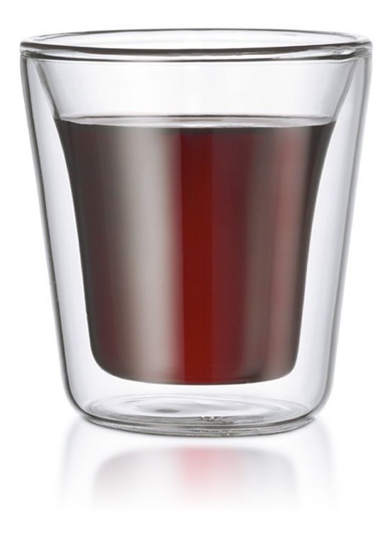 Set 2 Vasos  Bodum Canteen Vidrio Doble Pared  110cc