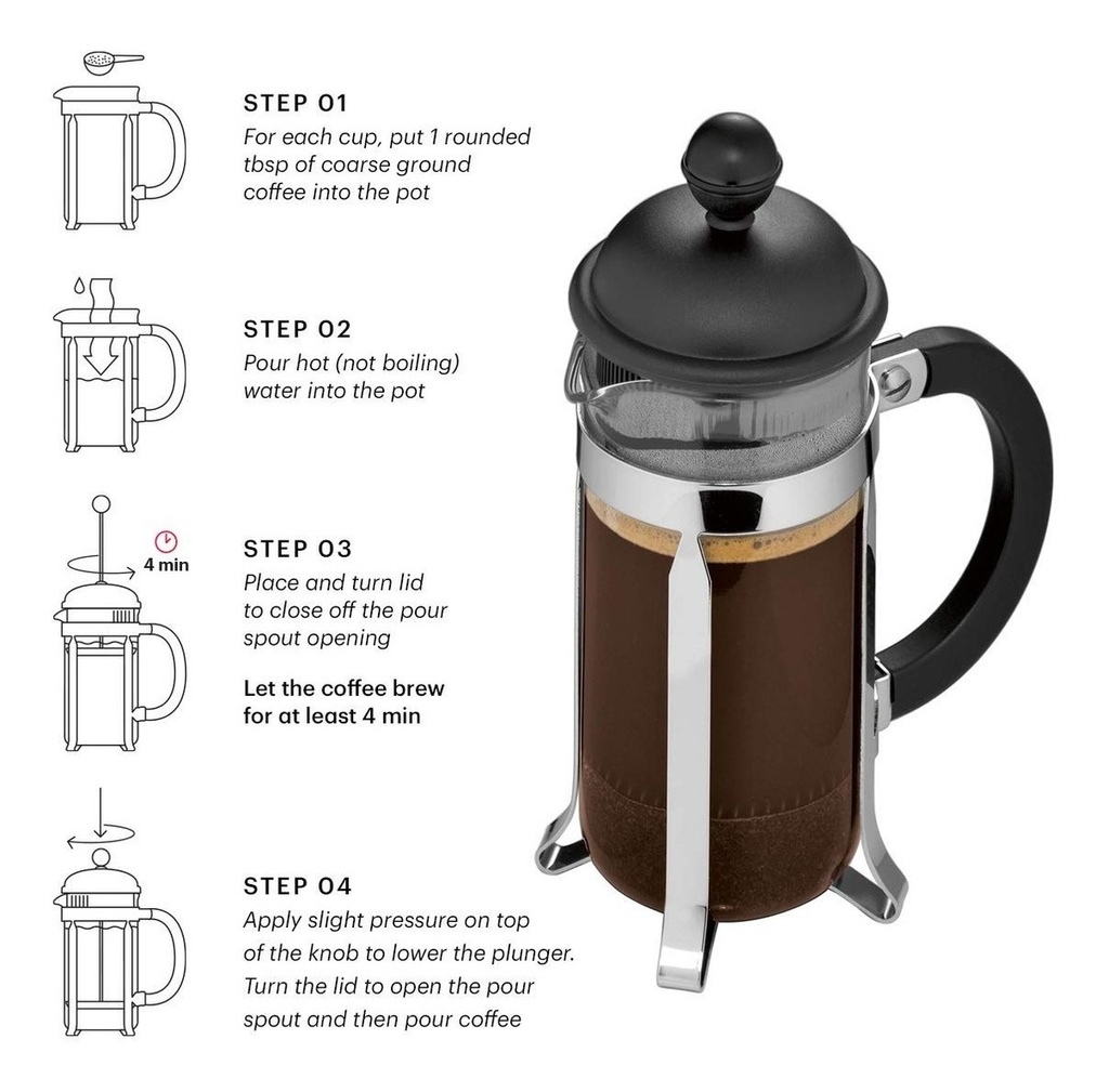 Cafetera Francesa Bodum Chambord Metal 500cc 1924-16