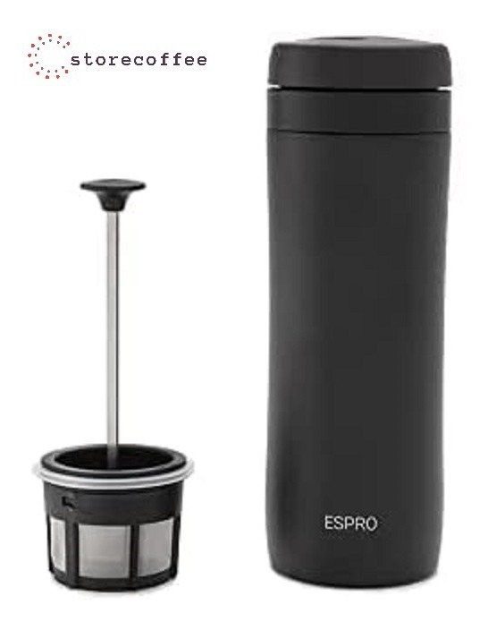 Cafetera Francesa Espro P1 Travel Gris Doble Filtro