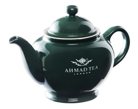 Tetera Ahmad Tea  + Juego De 6 Tazas Y 6 Platillos 