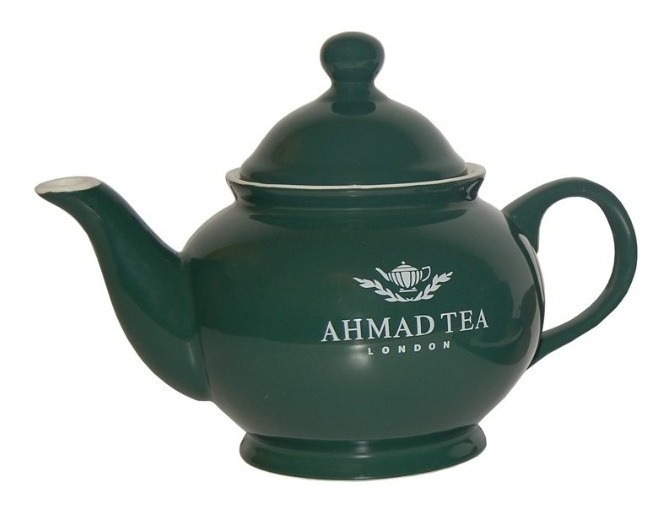 Tetera Té Ahmad Tea Porcelana Verde Con Infusor Acero Inox