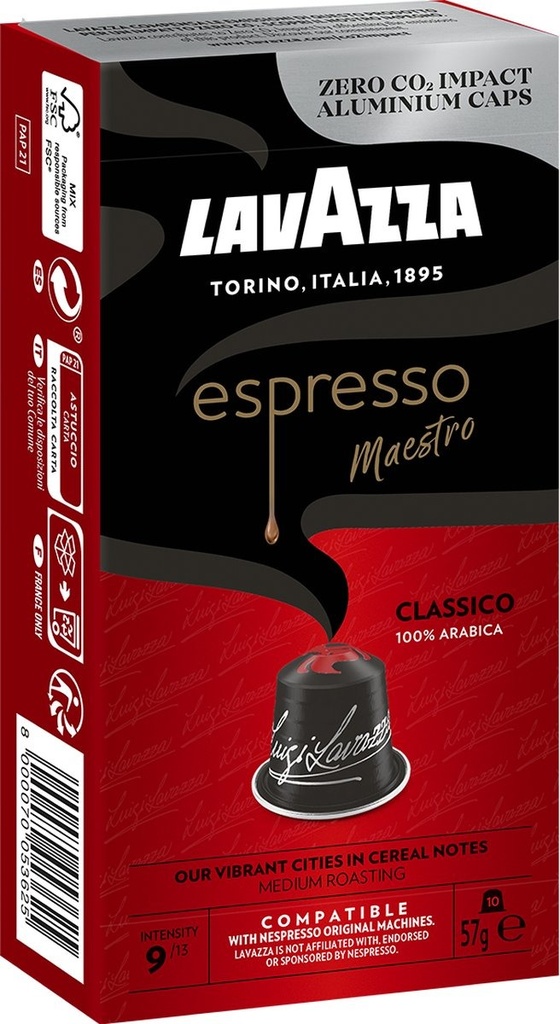 Cápsulas Café Lavazza Maestro Classico  Espresso Compatible