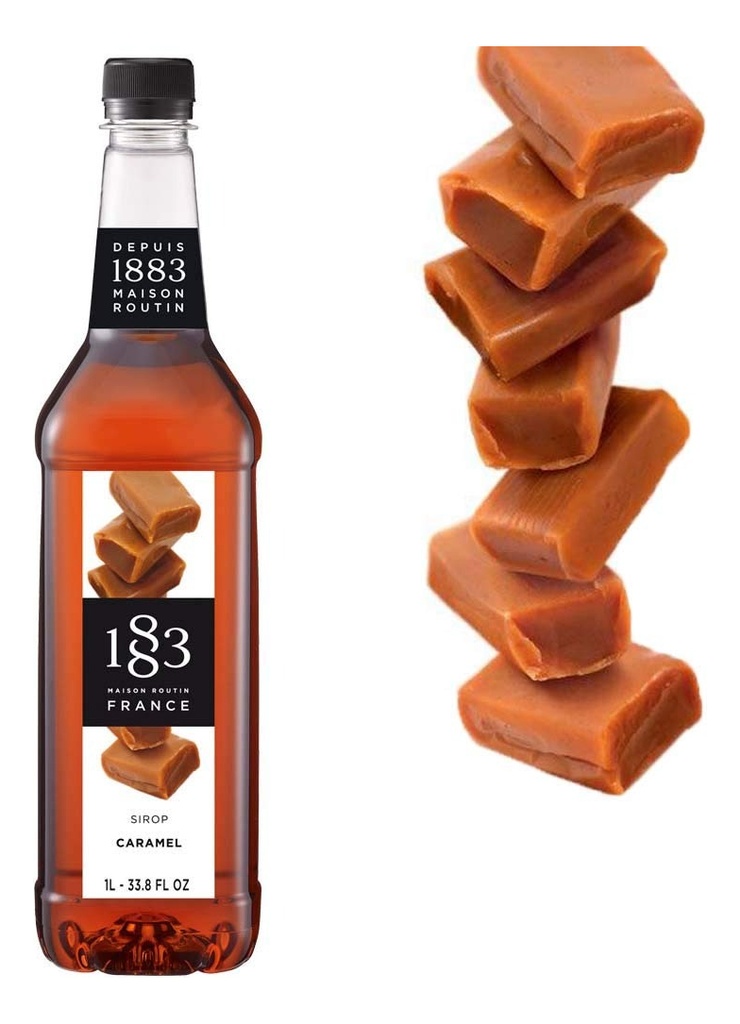 1883 Maison Routin Syrup/jarabe Caramelo  1lt Vidrio Gourmet