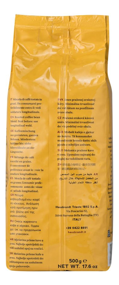 Café Hausbrandt Oro Casa 1k 2x500g Grano Gourmet Premium