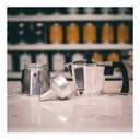 Cafetera Italiana Moka Grosche Milano 3 Tazas Plata