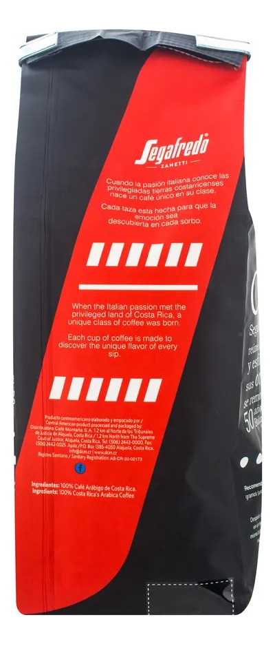 Café Segafredo Selection Costa Rica Grano 500g Premium Gourmet