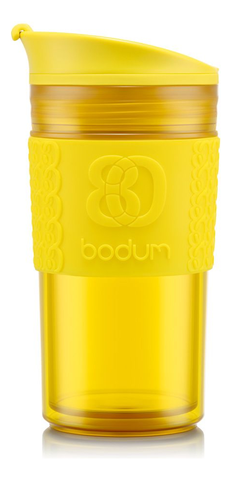 Mug Viaje Térmico Bodum Doble Pared Plástico 350cc Amarillo