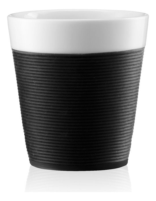 2 Vasos Porcelana Bodum Bistro 170cc Antideslizante Silicona
