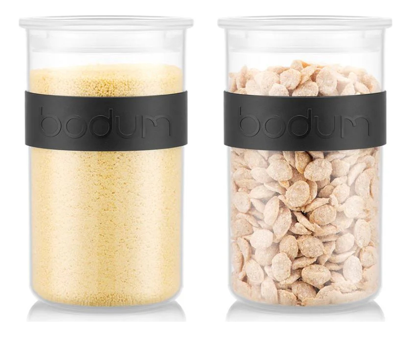 2x Frasco Plástico Almacenamiento Bodum 600 Cc Presso Tapa