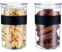 2x Frasco Plástico Almacenamiento Bodum 600 Cc Presso Tapa