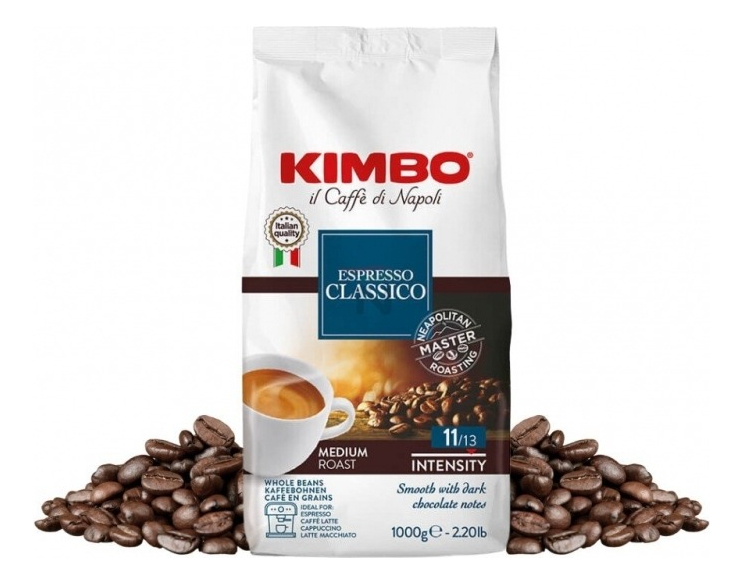 Café En Grano Kimbo Classico 1kg 80% Arábica / 20% Robusta