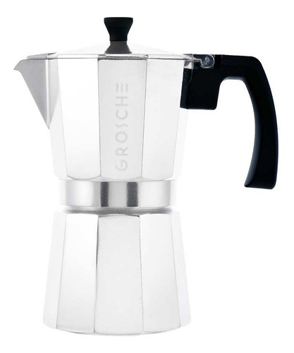 Cafetera Moka Grosche 6 Tazas Plateado