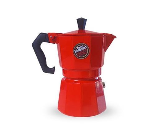 Cafetera Moka Vergnano Roja