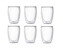 Set 6 Vasos  Bodum Vidrio Doble Pared  350cc