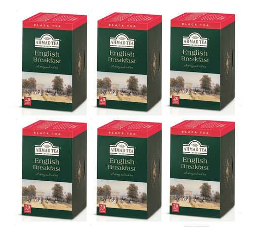 Té en 120 Bolsas Ahmad Tea English Breakfast 6 Cajas 20U