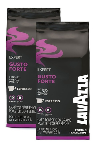 2x Lavazza en Grano Gusto Forte 1Kg