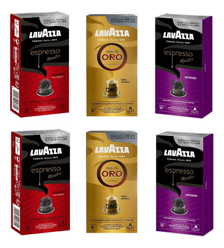 60 Mix Cápsulas Café Lavazza Maestro Compatible Espresso