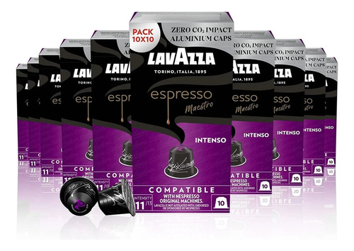 100 Cápsulas Café Lavazza Maestro Intenso Espresso