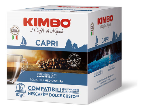 Cápsulas Café Espresso Kimbo Capri Compatible Dolce Gusto