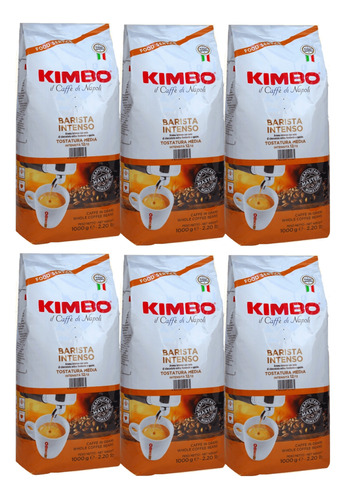 6x 1kg Kimbo Barista Intenso Café En Grano