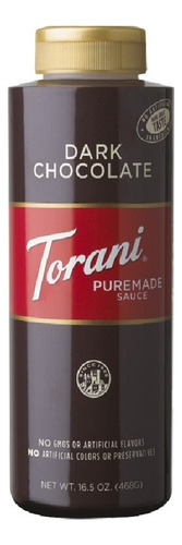 Salsa Dark Chocolate Torani Puremade 468gr Gourmet Premium