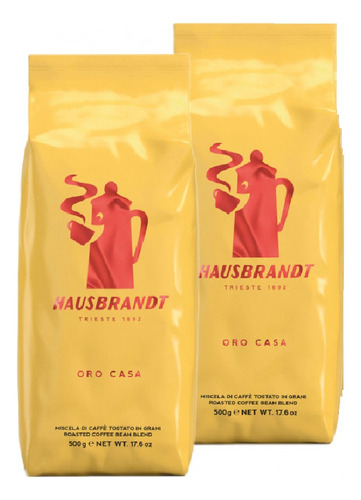 Café Hausbrandt Oro Casa 1k 2x500g Grano Gourmet Premium