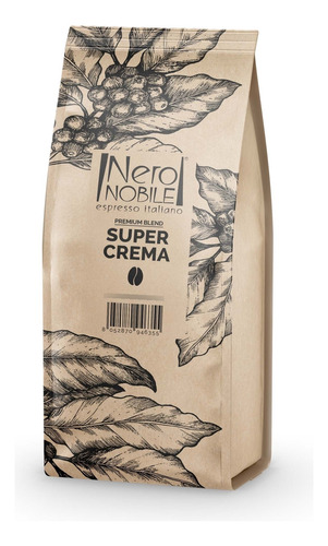 1kg Café Grano Nero Nobile Super Crema Gourmet 80% Arábica