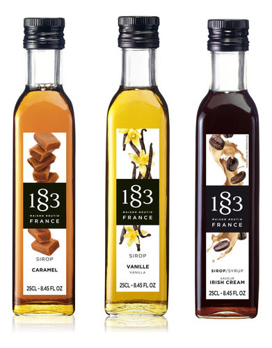 Syrup Café 1883 Coffee Collection 3 Sabores X 250 Ml c/u