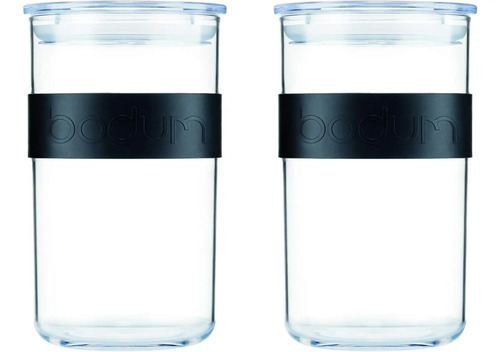 2x Frasco Plástico Almacenamiento Bodum 600 Cc Presso Tapa