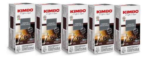 50 Cápsulas Café Kimbo Intenso Compatible con Nespresso