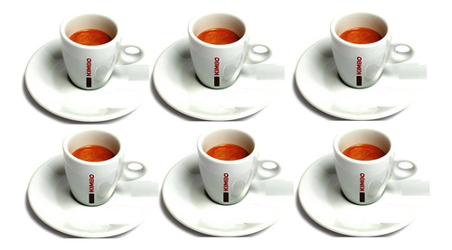 6x Taza espresso Kimbo Porcelana Blanco