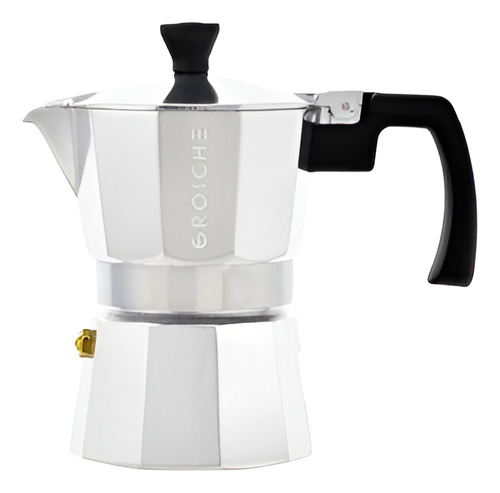 [TA0045] Cafetera Moka Grosche 3 Tazas Plateado