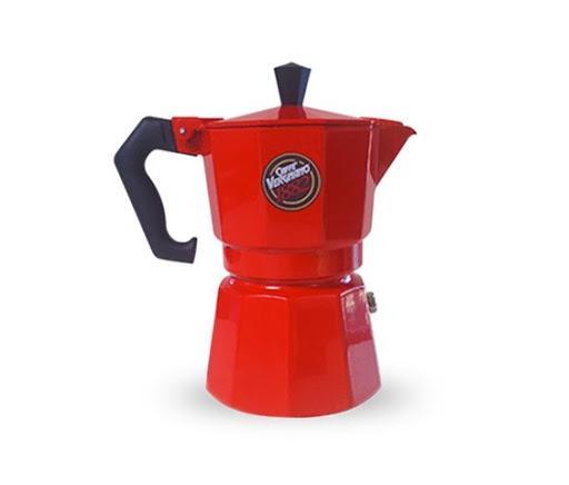 [TA0038] Cafetera Moka Vergnano Roja