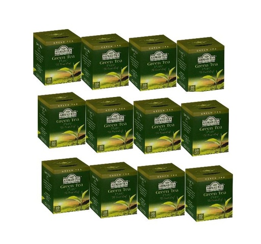 [TE0010] Té en Bolsa Ahmad Tea Green Tea 12 Cajas 10U