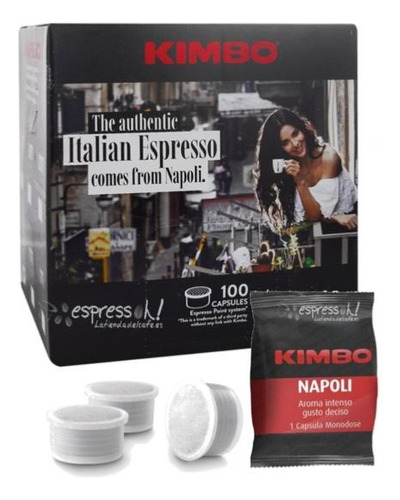 [CA0208] 100 Capsulas Café Espresso Kimbo Napoli Espresso Point FAP