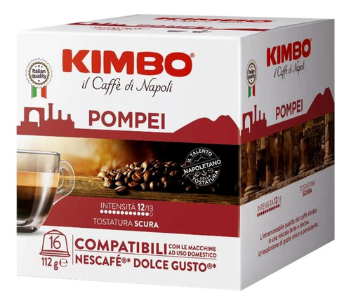 [CA0232] Cápsulas Café Espresso Kimbo Pompei Compatible Dolce Gusto