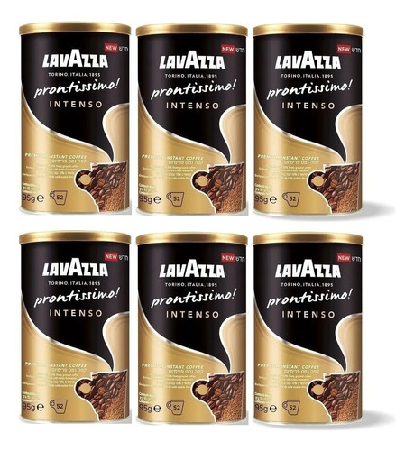 [CA0258] 6x Café Lavazza Prontissimo Intenso Café Istantáneo 95gr