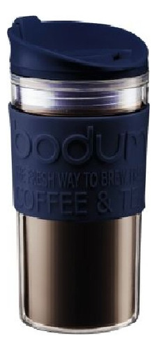 [TA0115] Mug Viaje Térmico Bodum Doble Pared Plástico 350cc Azul