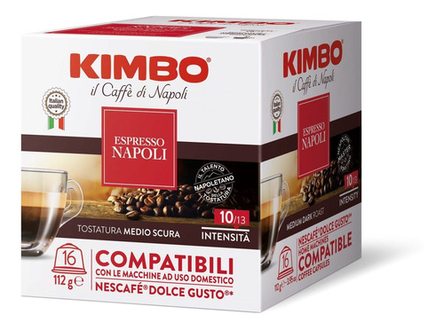 [CA0119] 16 Cápsulas Kimbo Napoli Compatibles Dolce Gusto