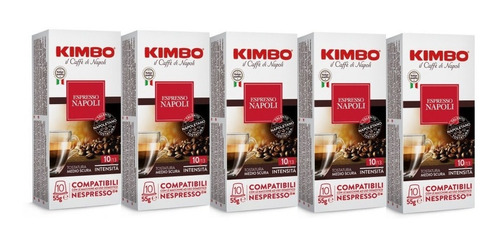 [CA0074] 50 Cápsulas Café Kimbo Napoli Compatible con Nespresso