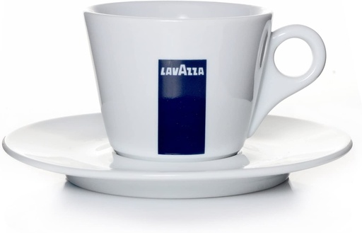 [TA0099] 6x Taza Capuccino Lavazza Porcelana Blanco